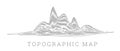 Topographical map of the locality, vector illustration Royalty Free Stock Photo