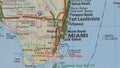 Topographical map of the USA. Miami