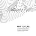 Topographical Terrain Map with Line Contours Royalty Free Stock Photo