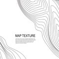 Topographical Terrain Map with Line Contours Royalty Free Stock Photo