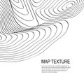 Topographical Terrain Map with Line Contours Royalty Free Stock Photo