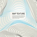 Topographical Terrain Map with Line Contours Royalty Free Stock Photo