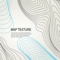 Topographical Terrain Map with Line Contours Royalty Free Stock Photo