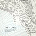 Topographical Terrain Map with Line Contours Royalty Free Stock Photo