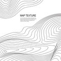 Topographical Terrain Map with Line Contours