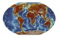 Topography of Earth in Winkel Tripel projection with ETOPO1 data