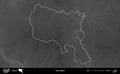 Topolovgrad outlined, Bulgaria. Grayscale Royalty Free Stock Photo