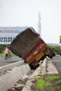 Toppled Indian Truck Royalty Free Stock Photo