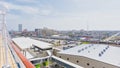 Tops of buildings at cruise port