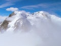 The tops of the Mont Blanc mountain range. Royalty Free Stock Photo