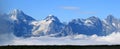 Tops of the snowy mountains of Switzerland Royalty Free Stock Photo