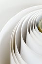 Topshot macro Paper roll in a printshop