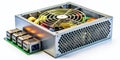TopTier Desktop PC Power Supply Unit Reliable Efficient and Built for Modern Gaming and Computing Royalty Free Stock Photo