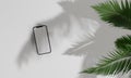 Topview with colorful background snd tree stand or podium on advertising display with blank backdrops. 3D rendering