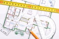 Topview of floor plan Royalty Free Stock Photo