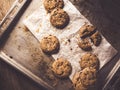 Topview of homemade chocolate cookies