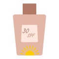 tor illustration of sun protection body lotion with 30 spf