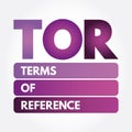 TOR - Terms of Reference acronym