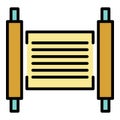 Torah papyrus icon color outline vector Royalty Free Stock Photo