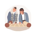 Torah reading isolated cartoon vector illustration. Royalty Free Stock Photo