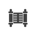Torah scroll vector icon Royalty Free Stock Photo