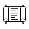 Torah scroll vector icon illustration Royalty Free Stock Photo