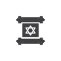 Torah scroll vector icon Royalty Free Stock Photo
