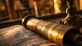 Torah Scroll with Yad (Pointer) Royalty Free Stock Photo