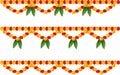 Flower garland decoration toran for Happy Diwali Background