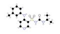 torasemide molecule, structural chemical formula, ball-and-stick model, isolated image loop diuretics