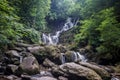 Torc Waterfall, Ring of Kerry Tour, Killarney National Park, Around the Iveragh Peninsula in the southwest of Ireland Royalty Free Stock Photo