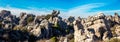 Torcal panorama rock formation landscape Royalty Free Stock Photo