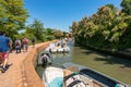 Torcello Island in the Venetian Lagoon - Small Canal with Boats and Tourists