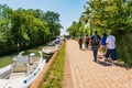 Torcello Island in Venetian Lagoon - Small Canal with Boats and Tourists