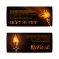Torch Banners Set Royalty Free Stock Photo