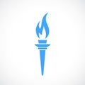 Torch fire vector icon