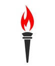 Torch fire vector symbol