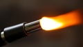 Torch flame close-up detail, fire source and intense heat element Generative AI Royalty Free Stock Photo