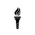 Torch icon isolated on white background Royalty Free Stock Photo