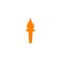 Torch icon logo design inspiration vector template