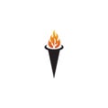 Torch icon logo design inspiration vector template