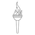 Torch icon, outline style