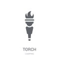 Torch icon. Trendy Torch logo concept on white background from c Royalty Free Stock Photo