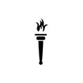 Torch icon Vector Illustration design Logo