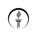 Torch icon Vector Illustration design Logo