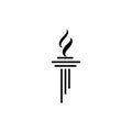 Torch icon Vector Illustration design Logo