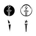 Torch icon Vector Illustration design Logo