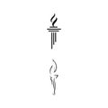 Torch icon Vector Illustration design Logo