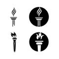 Torch icon Vector Illustration design Logo