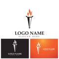 torch icon. Vector image for logos  websites  applications and thematic design. Royalty Free Stock Photo